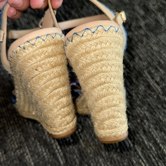 Kate Spade Jane Floral Bow Wedge Sandals Size 8.5 - Picture 5 of 7